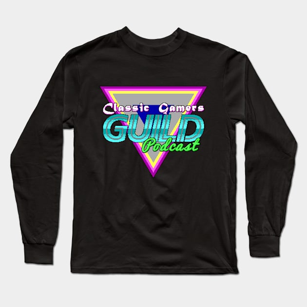 Classic Gamers Guild Podcast Logo Long Sleeve T-Shirt by ThePhantomFellows